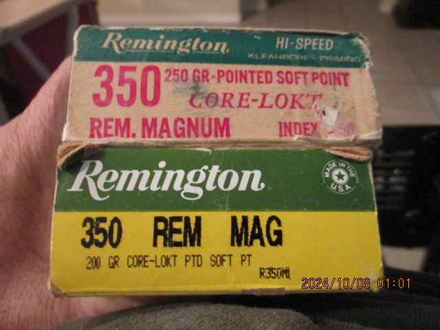 350 Remington Mag Ammo and 22 Remington Jet Ammo