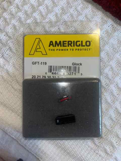 Ameriglo red fiber optic glock sights