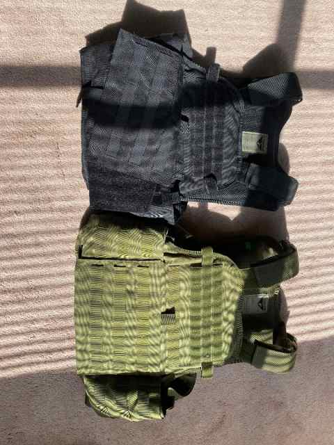 X2 Body Armor Steel LVL3 Front Rear Plates W/Vest