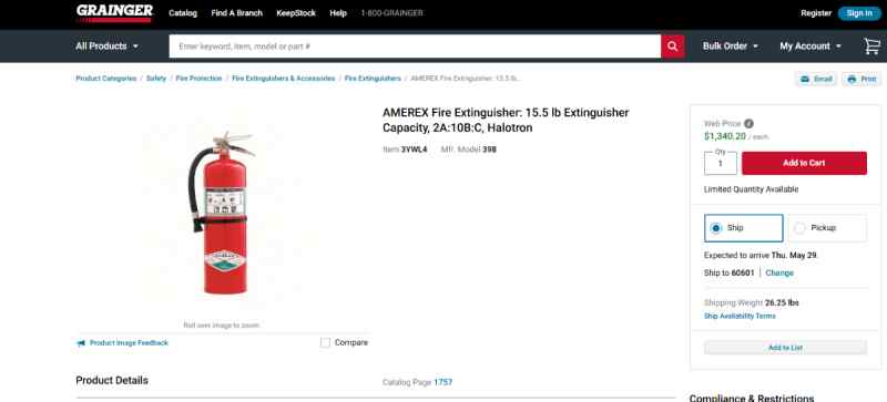 Grainger Amerex Fire Extinguisher.PNG