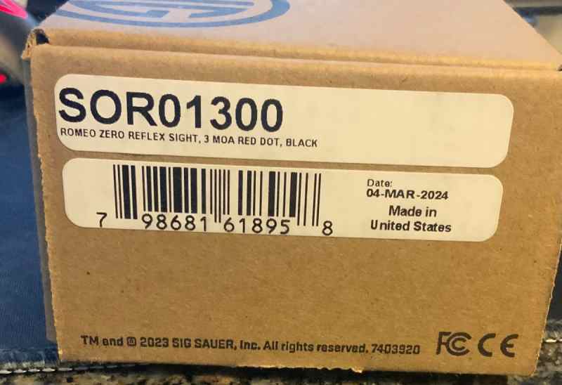 SIG Romeo Zero Reflex Sight Brand New