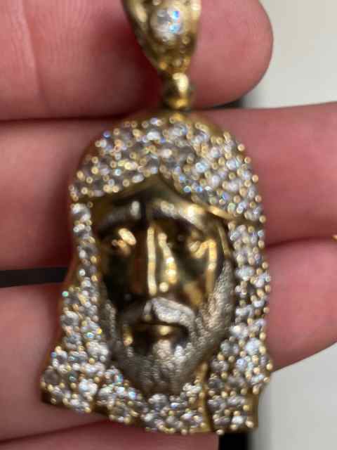 10k Gold Jesus Pendant