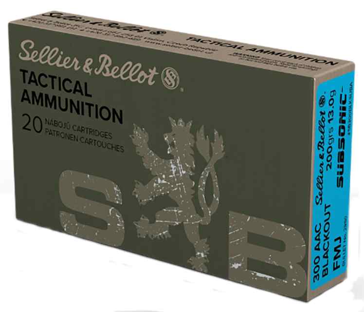 SELLIER &amp; BELLOT 300BLK 200GR FMJ SUBSONIC 20RD BO