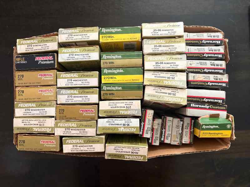 38 boxes empty brass 270 WIN 223 REM 25-06 REM 