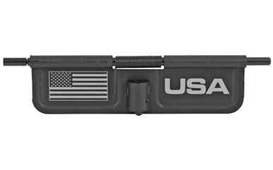 AR-15 Dust Cover, Engraved with USA and Flag