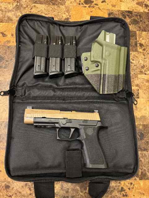 sig sauer p320 x vtac, 3 magazines, holster, bag