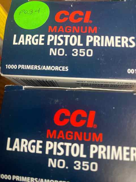 CCI Pistol Primers Large and Small