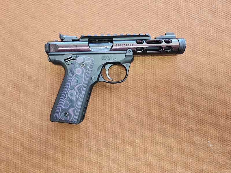 NEW IN BOX - Ruger MK IV 22/45 Lite-Hogue G10 Grip