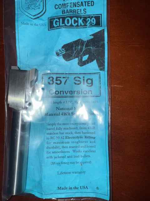 Glock 29 EFK Fire Dragon 357 Sig Barrel