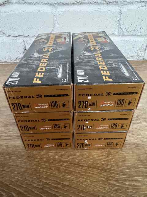 270 wsm Federal Premium Terminal Ascent - 6 boxes