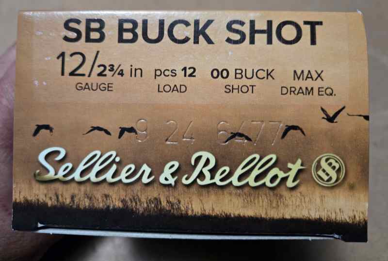 Sellier &amp; Bellot 12/2-3/4 12 pellet 00Buck 250rds