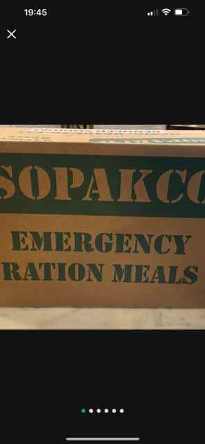 MRE Emergency ration meals