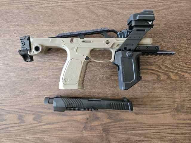 Sig P320 Bravo chassis with Brace Tailhook