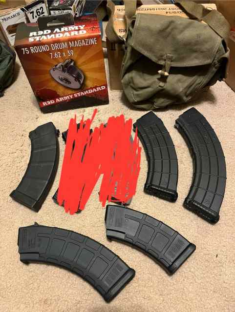 Various AK Mags and Drums