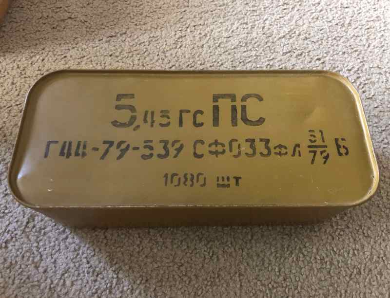 7n6 5.45x39mm Spam Can Russian 1080rds Steel Core