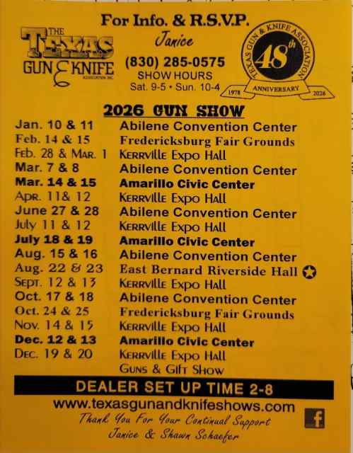 Kerrville Gun Show - This Week