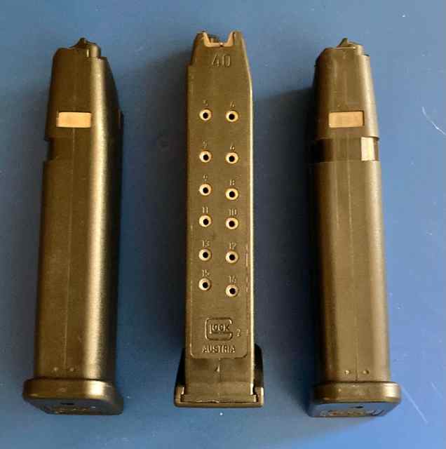 3 Glock .40 magazines for G22 and similar