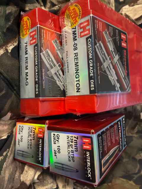 Hornady 7mm 7-08 dies and bullets