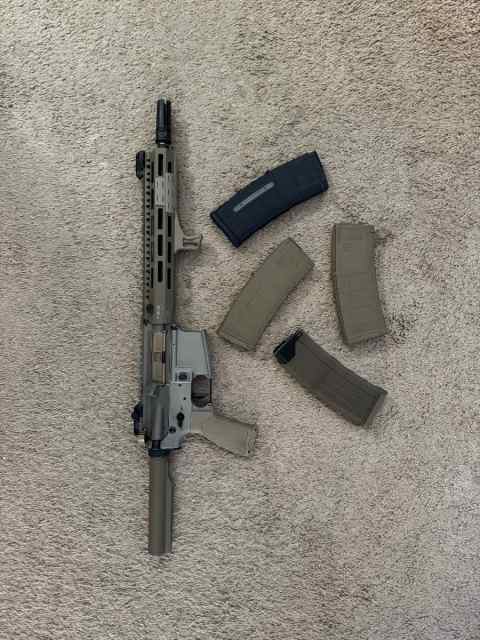 High end custom AR15 pistol build