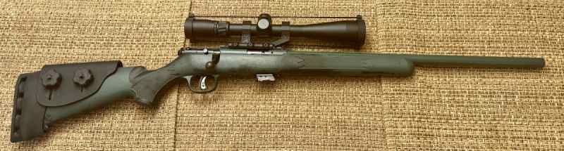 Savage Mark II 22LR rifle with Nikon scope
