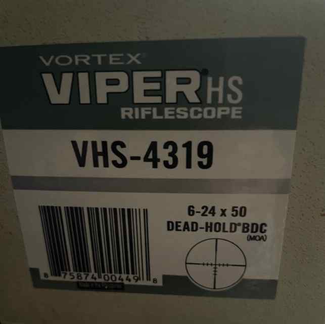 Vortex Viper HS 6-24x50 with Vortex scope rings