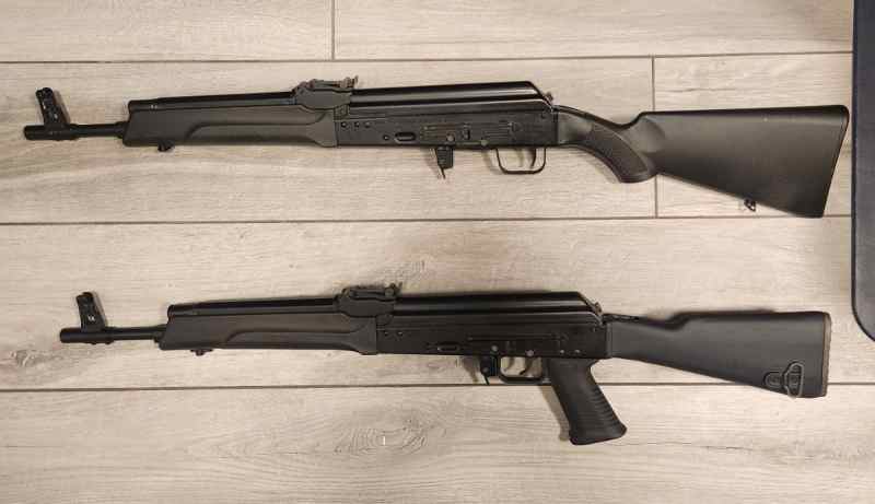 Converted and non-converted Saiga rifles FS