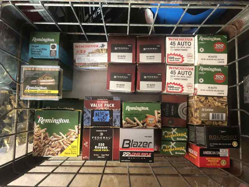 .45 &amp; .22 ammo, lg. pistol primers, 9mm, .45 Brass