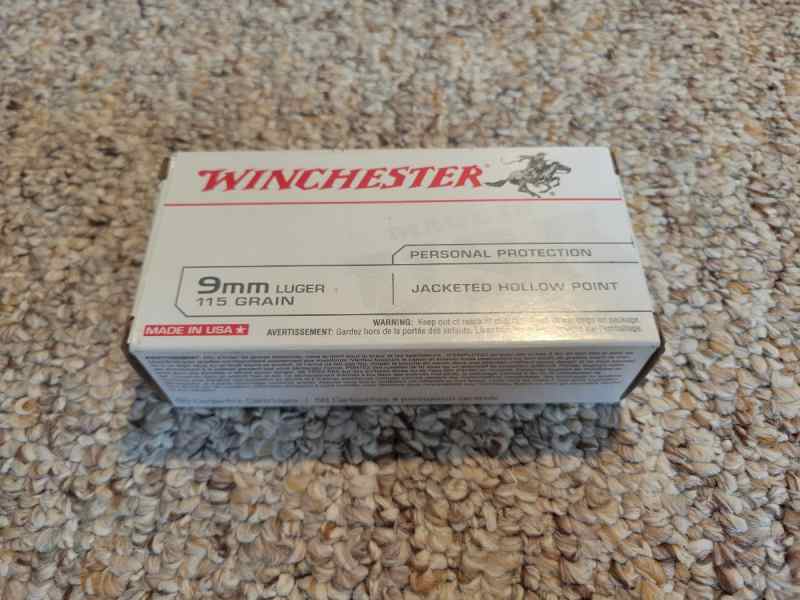 9mm Luger 115 Grain Jacketed Hollow Point X50