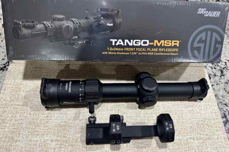 SIG TANGO MSR 1-6x24 FFP scope with mount FFP