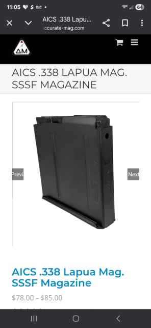 Lapua 338 steel mags
