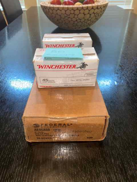 45 ACP Ammo For Sale - 580 Rounds - 40c/round