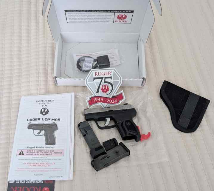 Ruger LCP Max 75th Anniversary edition with stainl