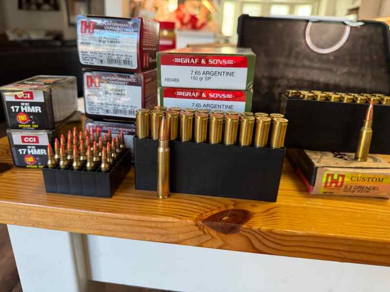 7.65 Argentine/.17 Hornet/17 HMR ammo FS