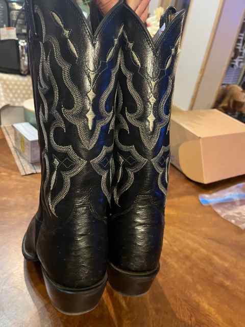 Tony Lama Ostrich Smooth Skin Cowboy Boots 