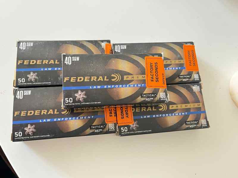 Federal premium LE HST 40 S&amp;W - 250 rounds