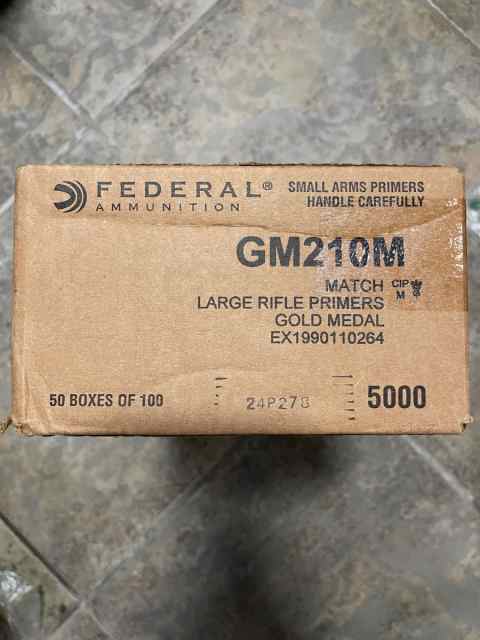 Federal Gold Medal 210M Large Rifle Match Primers