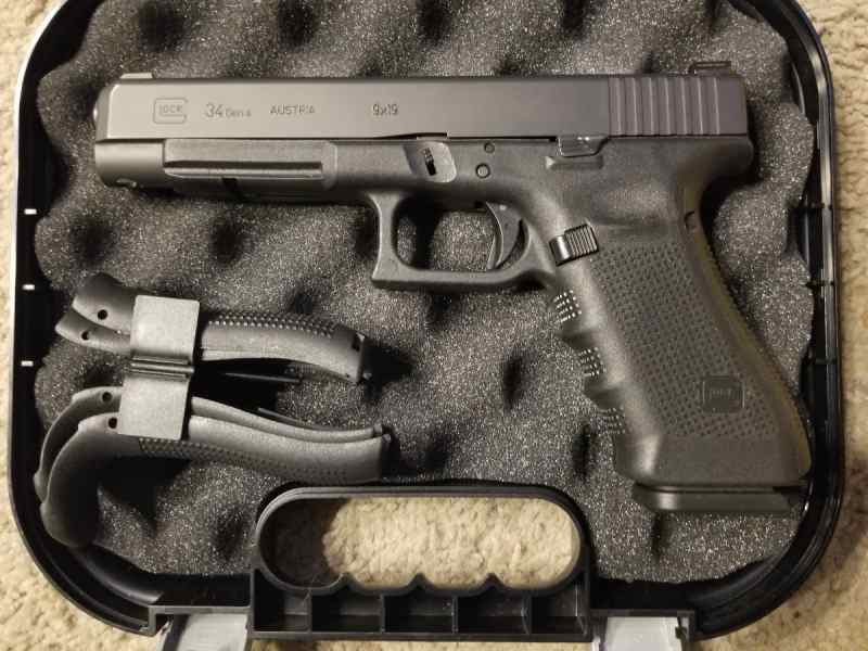 Glock 34 Gen4 9mm, AG NS, Vanek trigger, exc+, bx