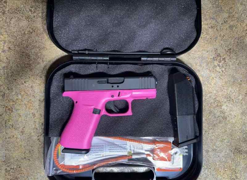 Glock 43X UX4350201FR FS Hogue Pink/B 