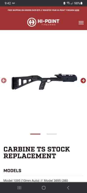 Hi-Point 10mm Carbine (Target  Stock ) TS 