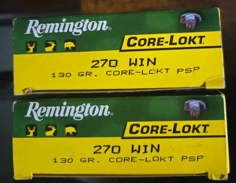 270 ammo remington core lokt 130 grain psp