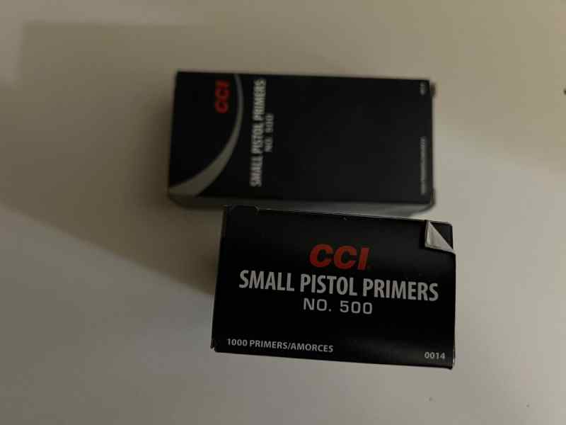 CCI  no. 500 Small Pistol Primers 2 boxes