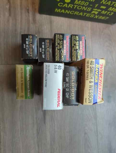 .40 cal self defense ammo lot