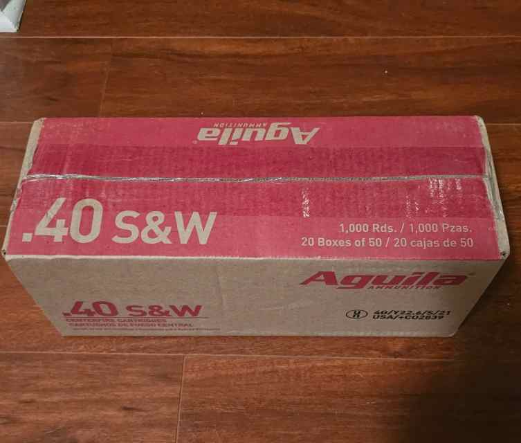 Aguila 40 s&amp;w 180 gr.  1000 rounds