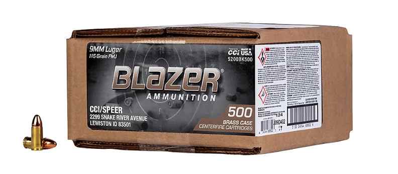 Blazer Brass Black Pack 9mm Luger 115-Gr 1000 Rds