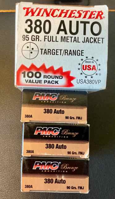 380 ACP Winchester and PMC