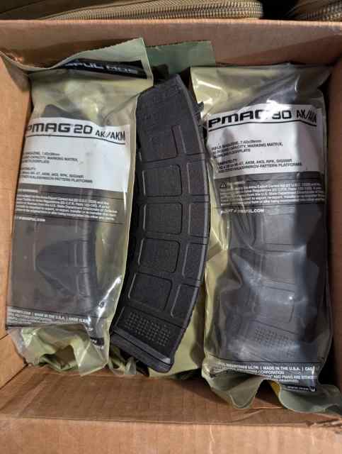 Box of new Magpul AK magazines FSOT