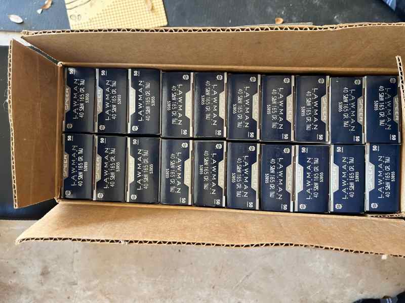 speer lawman 165gr 40SW TMJ