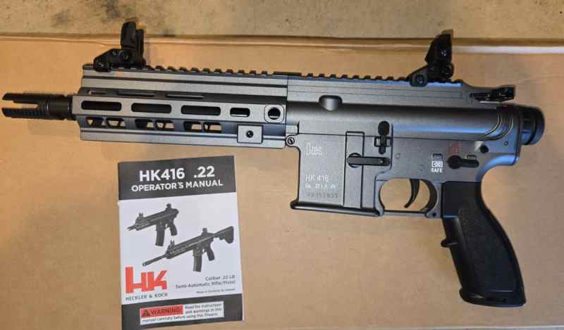 H&amp;K HK416 AR15 Pistol Factory Gr .22lr Never Fired