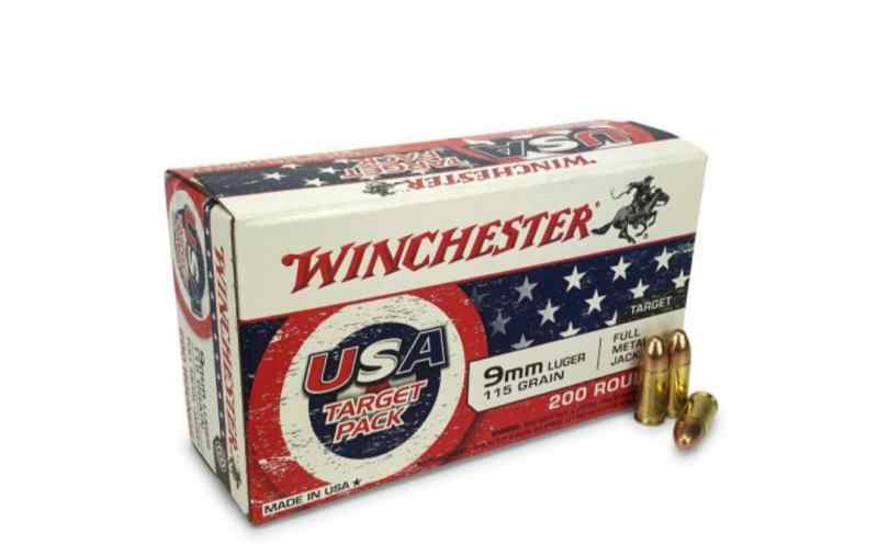 600 Rounds WINCHESTER USA  9MM 115 GR FMJ $128