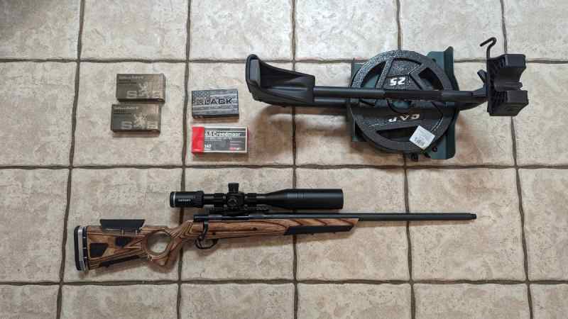 Howa 1500 w/ scope, lead sled, ammo